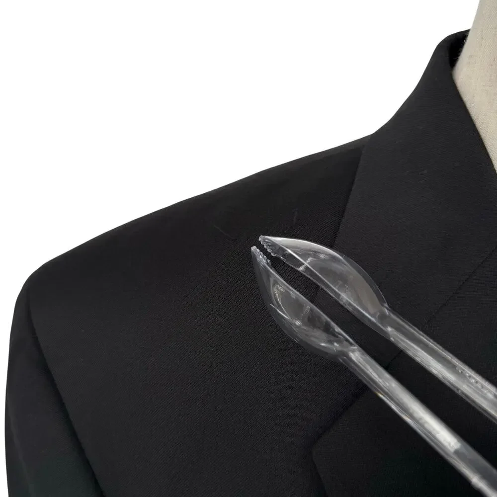 Alfani Alternatives Y2K Men’s Black Wool Blazer Sportcoat 44L Three Button